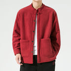 Men’s Hanfu Corduroy Fleece Jacket