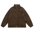 Women’s Chessboard Cotton-Padded Coat.